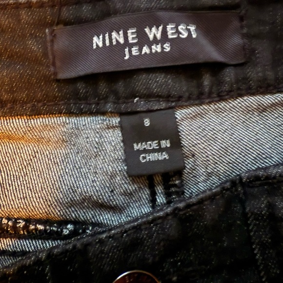 Nine West Women’s Jeans Size 8 Average Straight Leg Mid Rise Classic Black - Picture 3 of 13